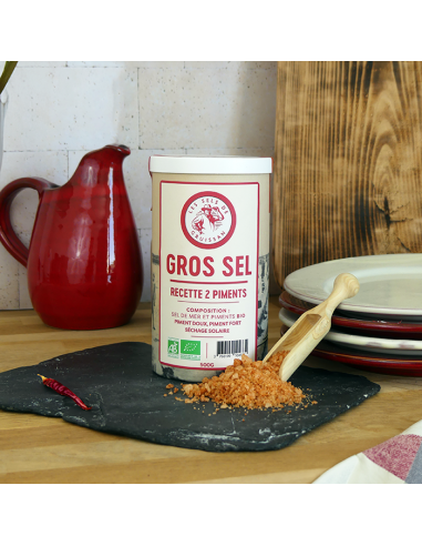 Gros sel 2 Piments - Tube carton 500g