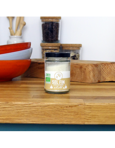 Sel fin à l'ail - Salière 100g