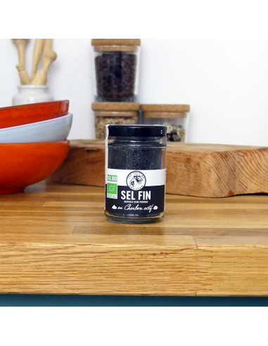 Sel fin au Charbon actif - Salière 100g