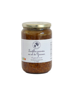 Lentilles cuisinées au sel...